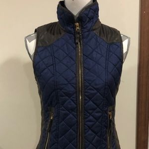 Blue and black vest